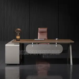 Office Desk : 1.8m Modern L-Shaped Executive Desk