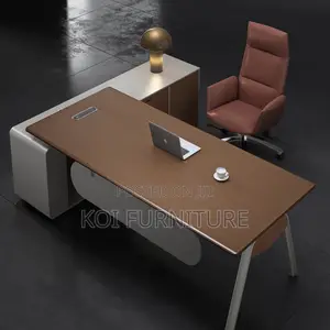 Office Desk : 1.8m Modern L-Shaped Executive Desk