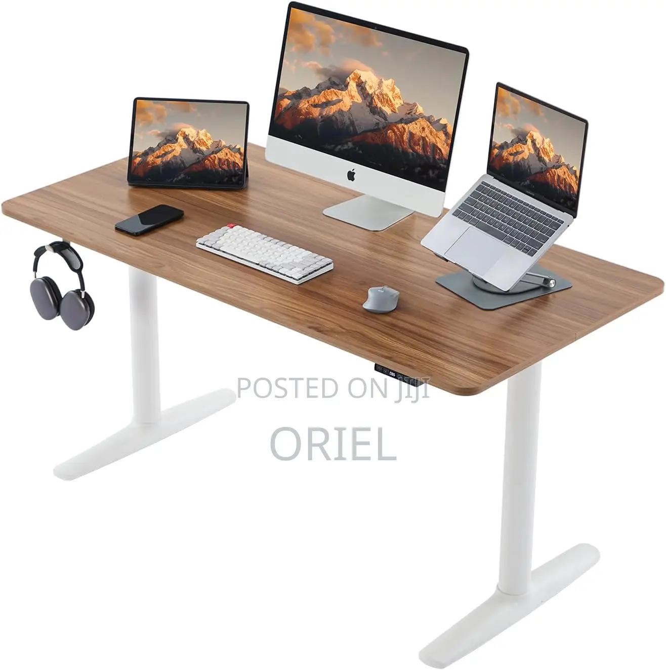 Modern Office Desk : 1.6m Height Adjustable Electric Desk