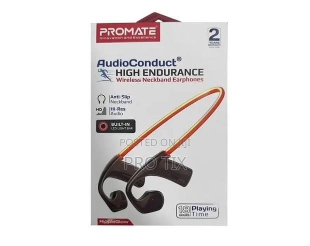Promate Ripple Glow High-Endurance Wireless Neckband Earphones