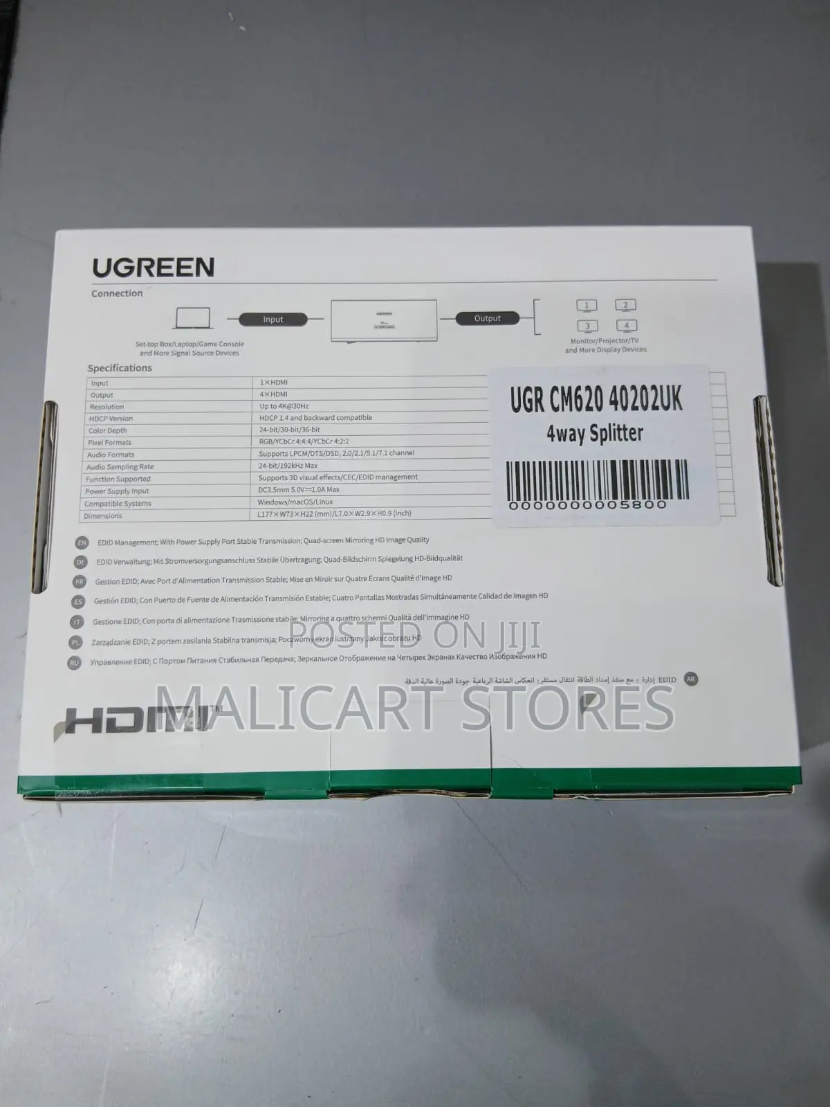 Ugreen Cm620 Hdmi Splitter 1 in 4 Out