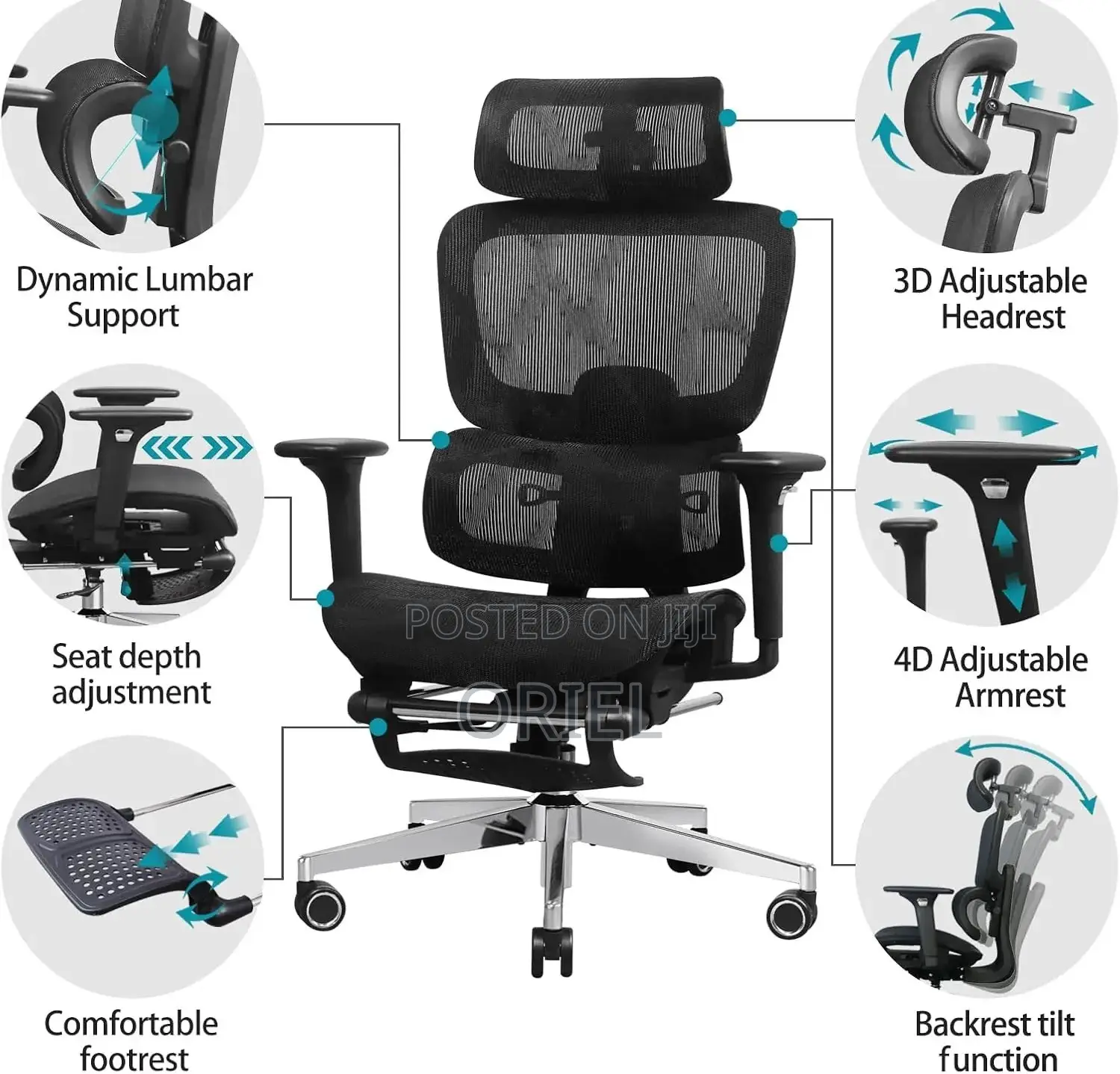 Office Chair : Ideal Modern Ergonomic High-Back Office Chair