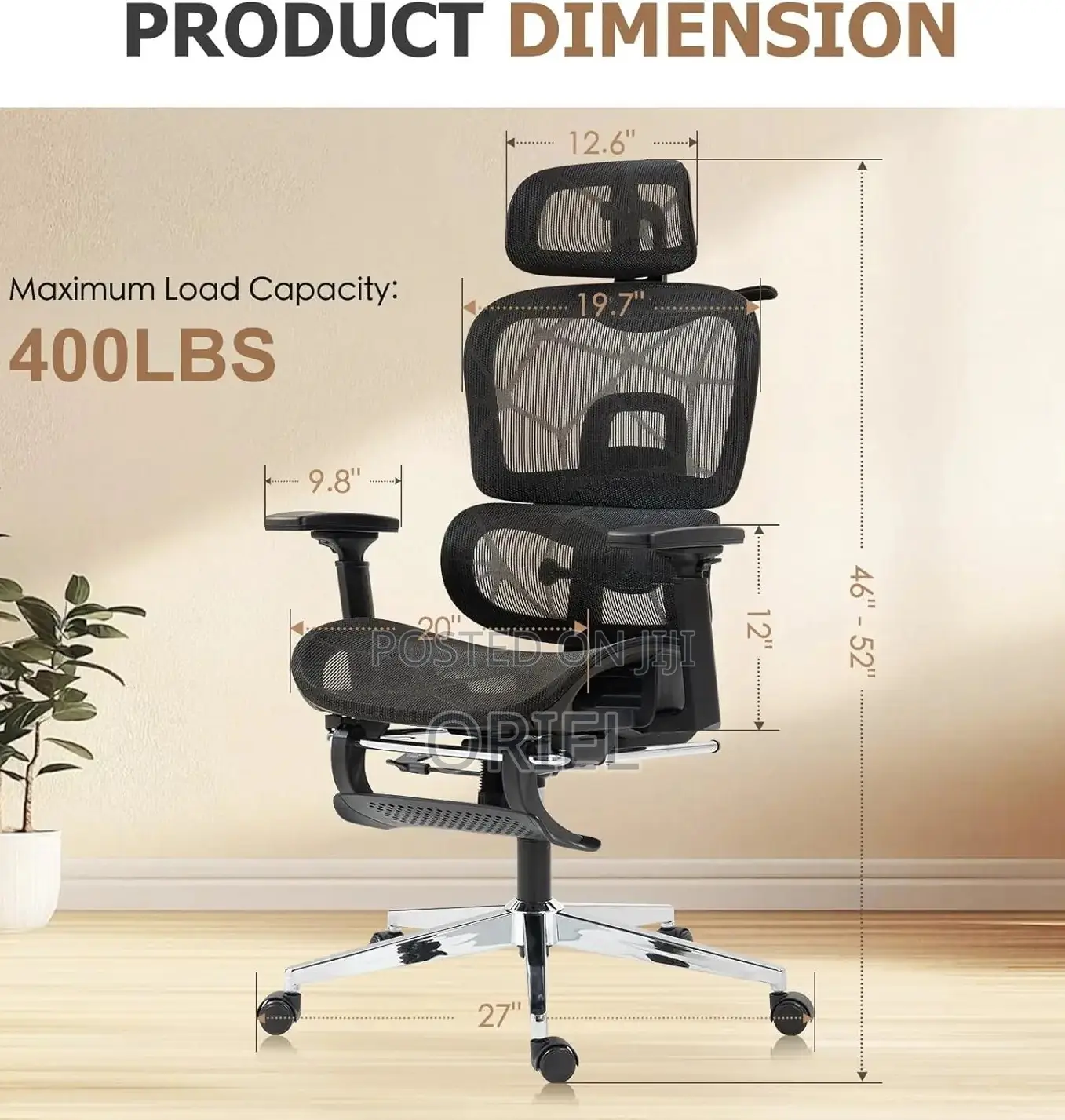 Office Chair : Ideal Modern Ergonomic High-Back Office Chair