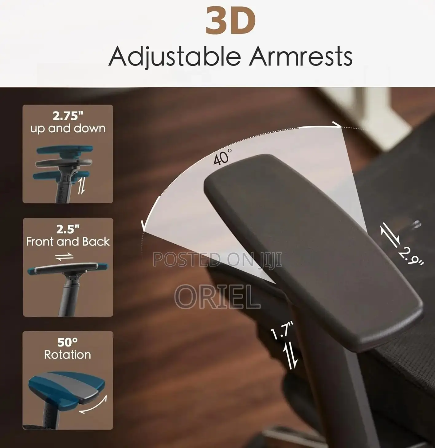 Office Chair : Ideal Modern Ergonomic High-Back Office Chair