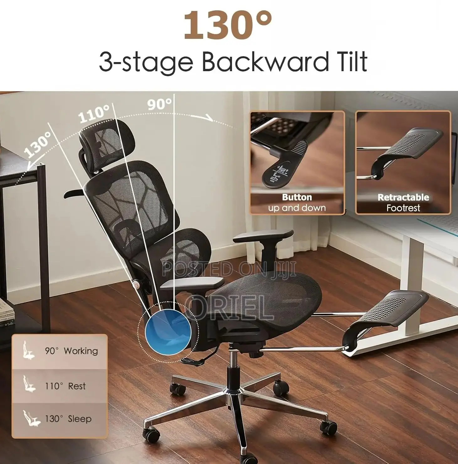 Office Chair : Ideal Modern Ergonomic High-Back Office Chair