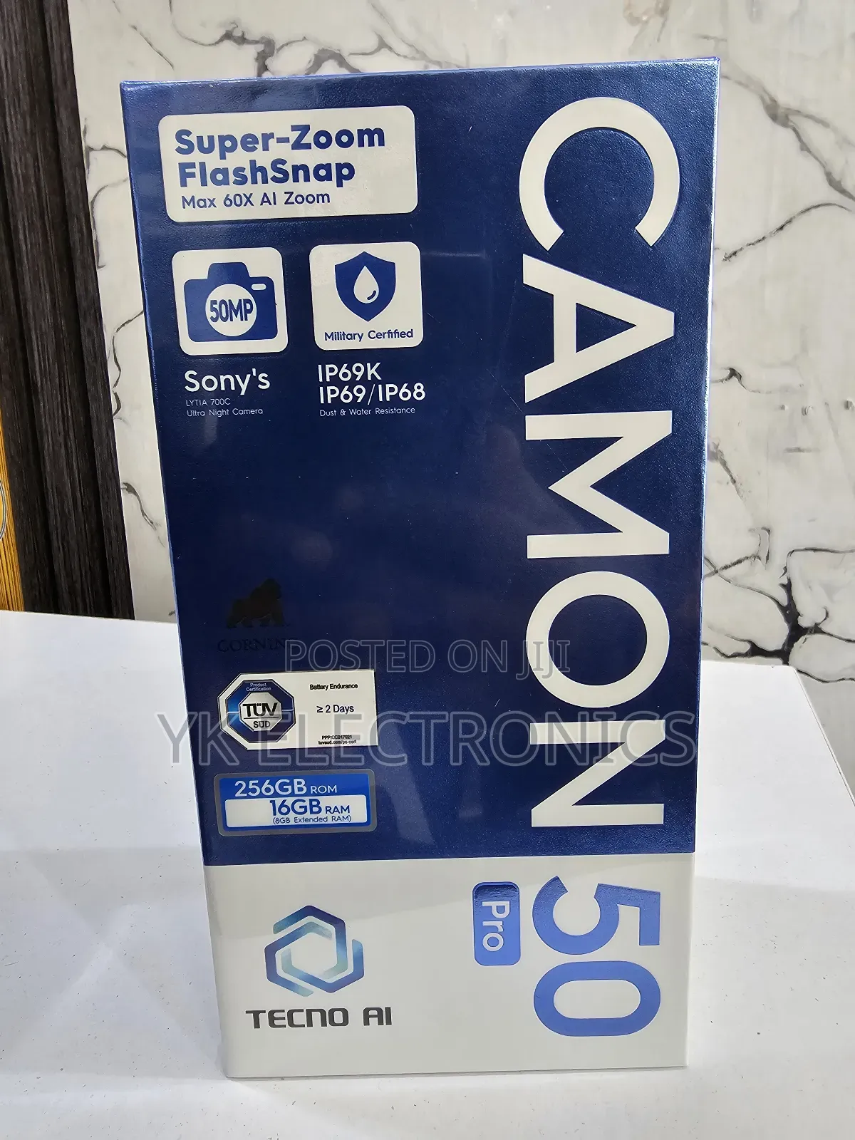 New Tecno Camon 50 Pro 256 GB Blue