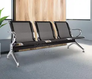 Modern Office Bench : 3-Seater Office Reception Waiting Bench