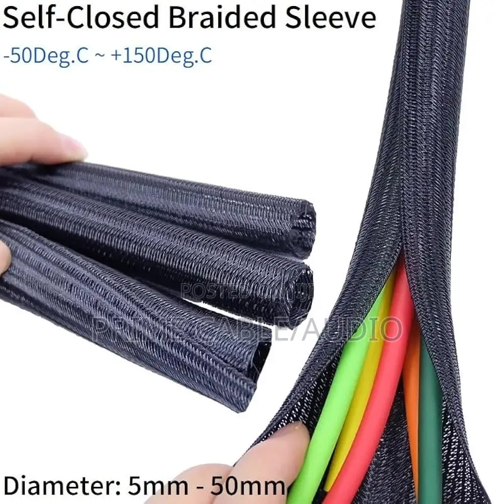 16mm Self-Closing Cable Sleeve – Black