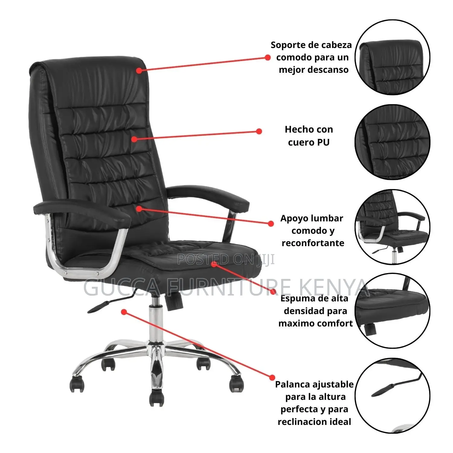 Executive Leather Office Desk Chair