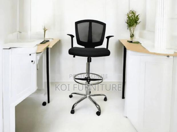 Office Chair; Mesh Mid Back Cashier Reception Clerical Chair - thumbnail 4