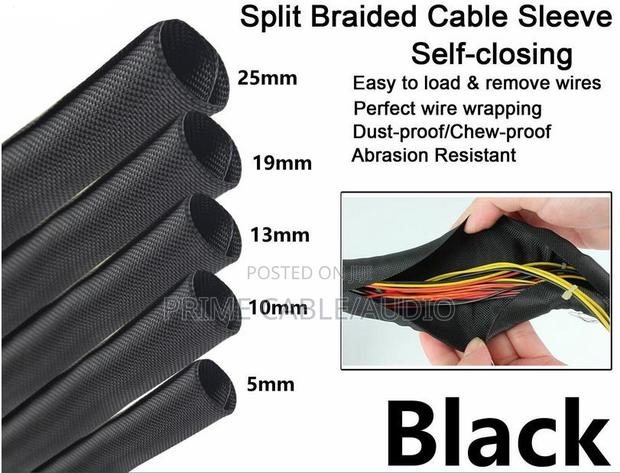 10mm Self-Closing Cable Sleeve – Black - main view