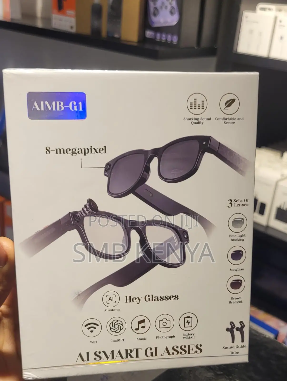 Ai Smart Glasses, Hd Camera, Bluetooth, Built In Speaker