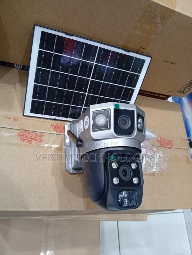 Ultra Low Power 12mp 4g PTZ Rotating Dual Lens Solar CCTV Camera
