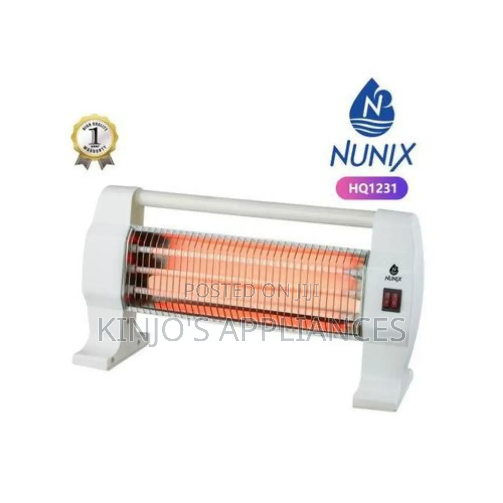 Nunix Electric Portable Quartz Room Heater With 3 Heat Control