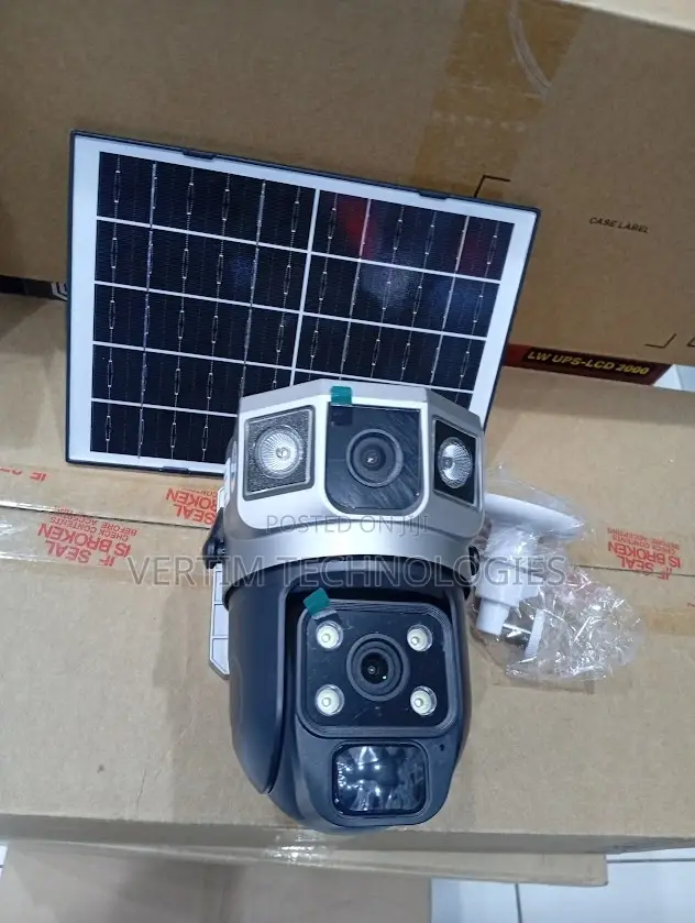 360 Degree Rotation 12mp 4g PTZ Rotating Dual Lens Solar Camera