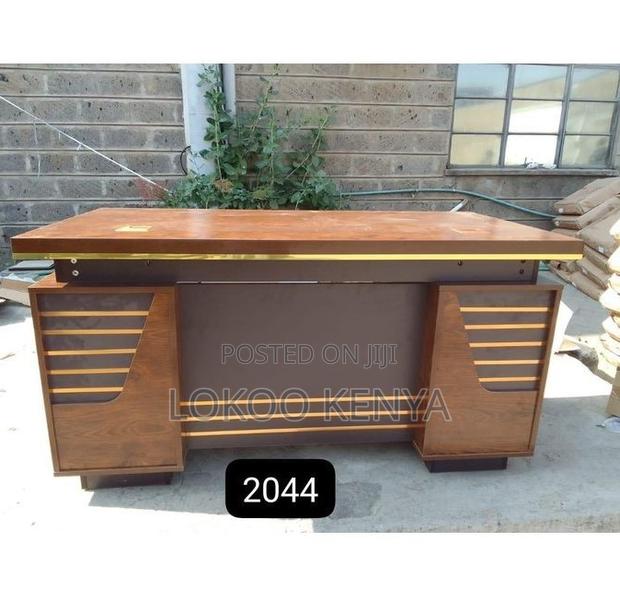 Office Desk; 1.4 M Executive-Brown Home Office Work Desk - thumbnail 3