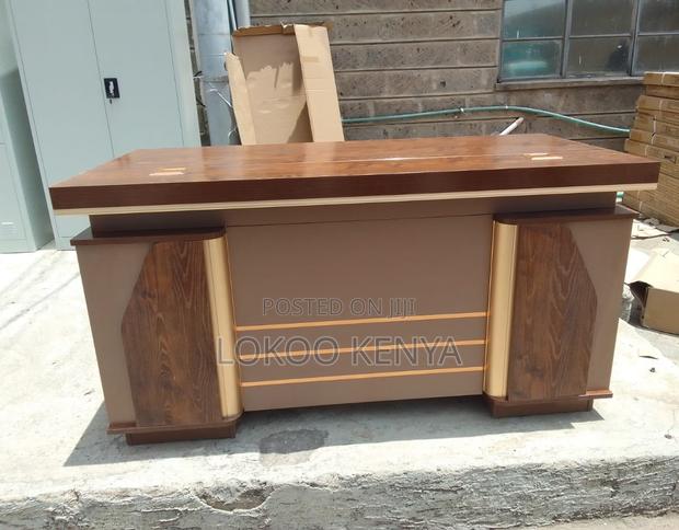 Office Desk; 1.4 M Executive-Brown Home Office Work Desk - thumbnail 9