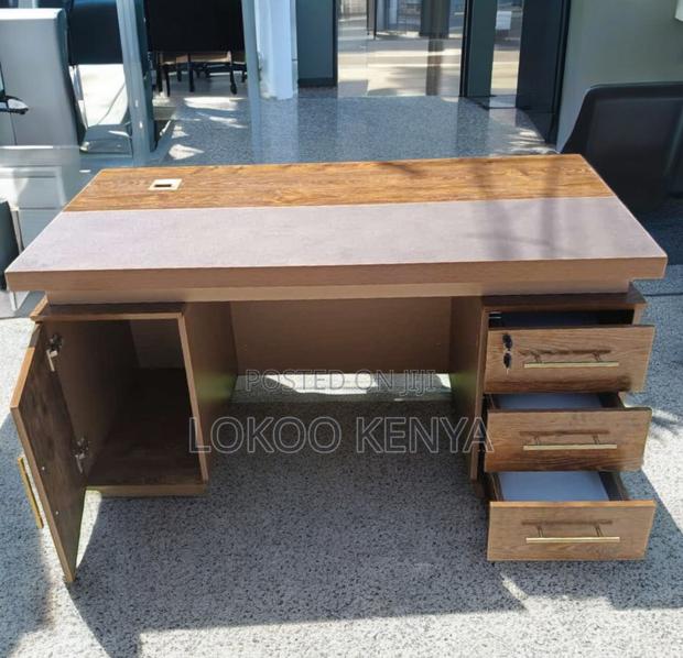 Office Desk; 1.4 M Executive-Brown Home Office Work Desk - thumbnail 13