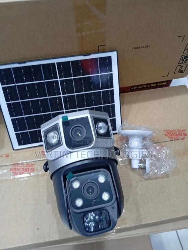 Pir Sensor Alarm 12mp 4g PTZ Rotating Dual Lens Solar Camera