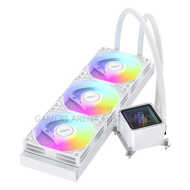 Coolleo Ice Mirror 360 V2 TDP 300w Argb Aio Liquid Cpu Cooler White - thumbnail 2