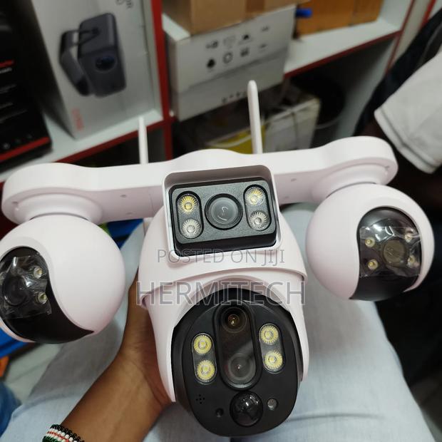 Quad-Lens Camera Solar Powered PTZ Surveillance Security Camera - main view