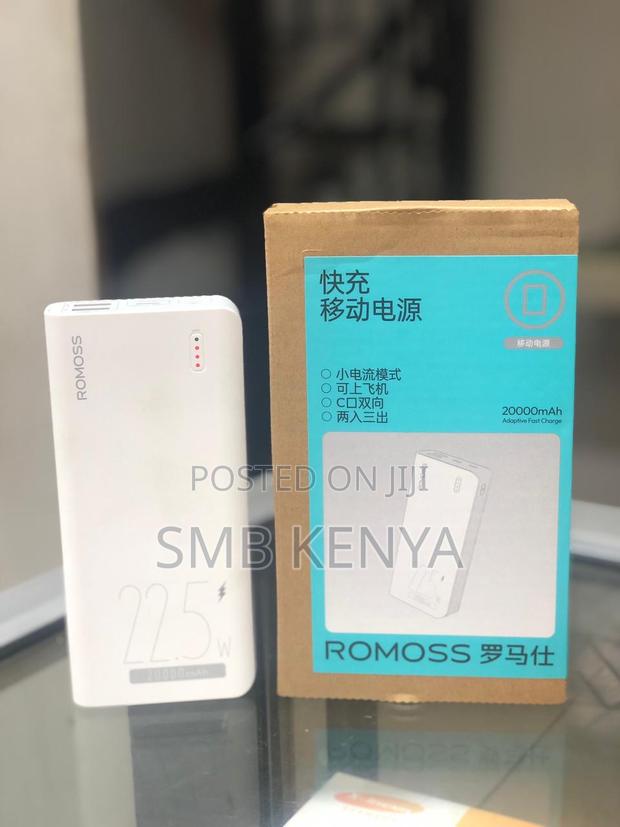 Romoss 20,000 Mah Powerbank, Type C And Usb Fast Charging