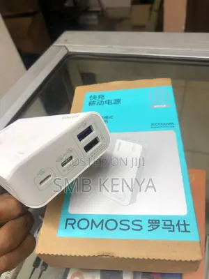 Romoss 20,000 Mah Powerbank, Type C And Usb Fast Charging