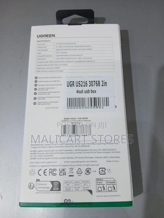 Ugreen Us216 2 in 4 Out Usb 3.0 Sharing Switch Box - thumbnail 2