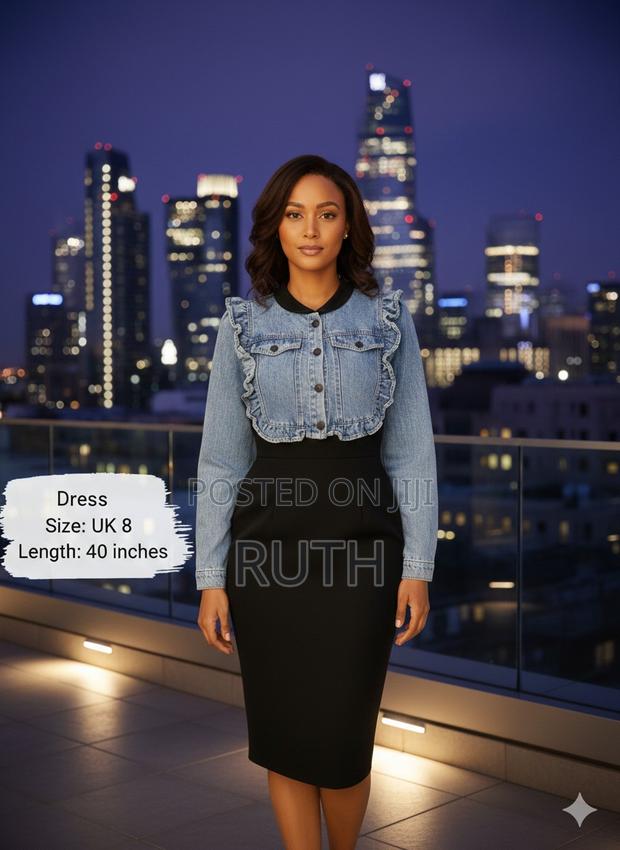 Denim Topped Dress - thumbnail 3