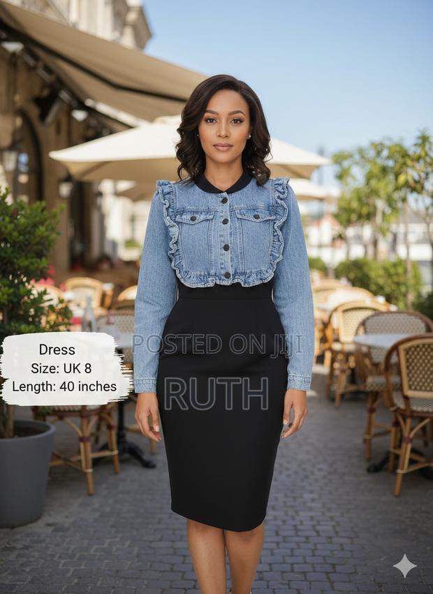 Denim Topped Dress - thumbnail 4
