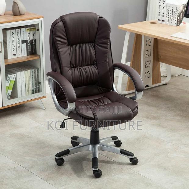 Office Chair; High Back Leather Reclining Ergonomic Seat - thumbnail 5
