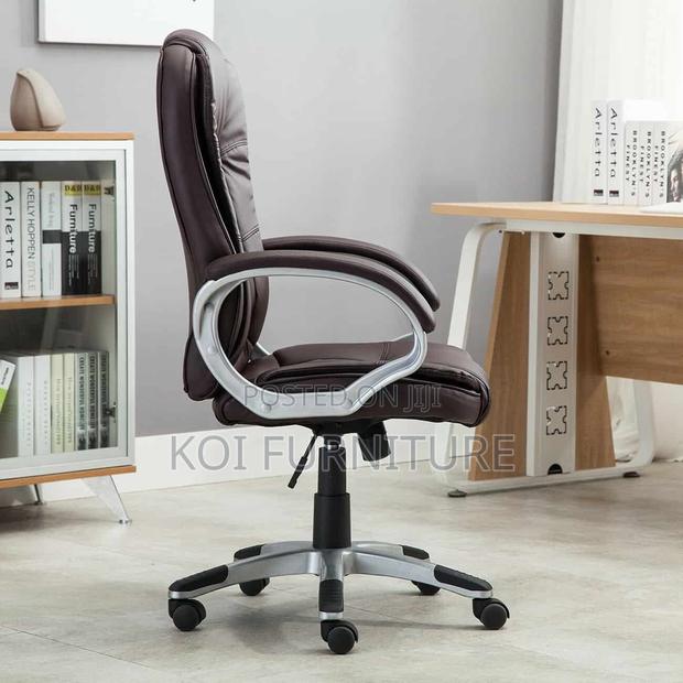 Office Chair; High Back Leather Reclining Ergonomic Seat - thumbnail 6