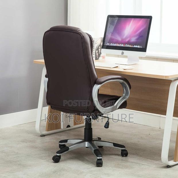 Office Chair; High Back Leather Reclining Ergonomic Seat - thumbnail 7