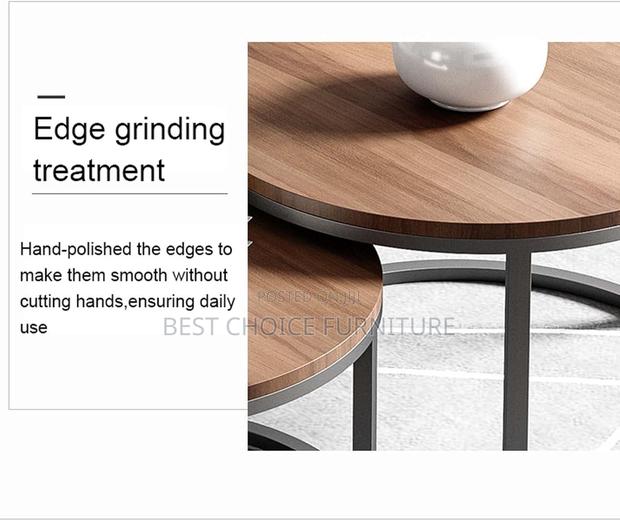 Coffee Tables; Stylish Brown Overlapping Coffee Table Set - thumbnail 8