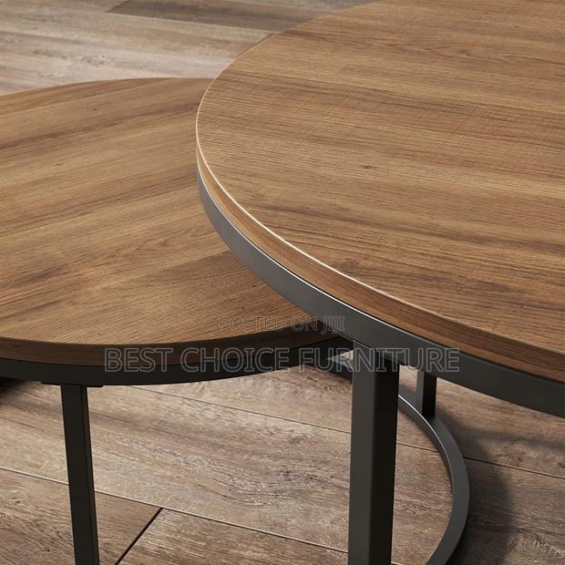 Coffee Tables; Stylish Brown Overlapping Coffee Table Set - thumbnail 9