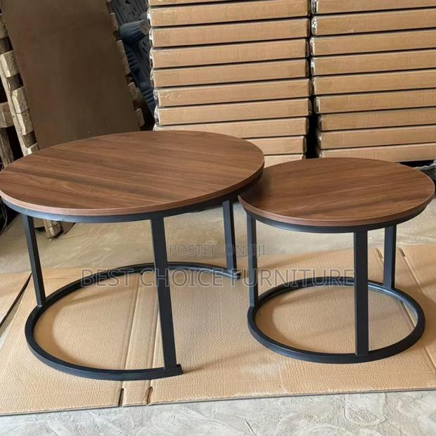 Coffee Tables; Stylish Brown Overlapping Coffee Table Set - thumbnail 13