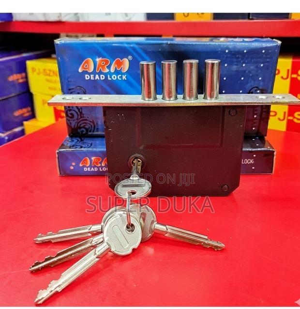 Arm Heavy Duty Steel Gate/Door 4-Pin Dead Bolt Lock Set