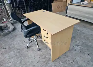Modern 1.2m Desk and Swivel Office Chair Set – Beach Color