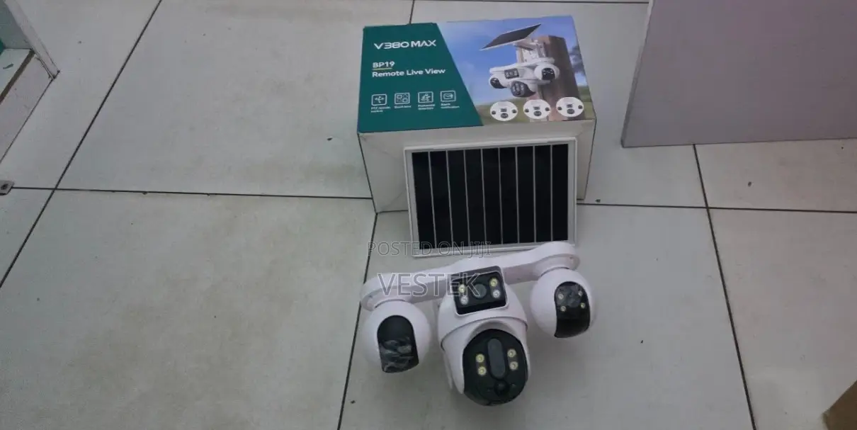 V380 Max Bp19 Remote View Solar Camera 4 Lens Four CCTV Camera