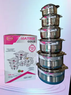 6pc - Premium Hot Pot Set - Matrix Gold