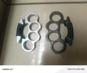 Silver and Black Brass Knuckles