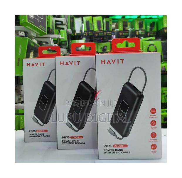 Havit Pb35 *22.5w 20,000mah* Power Bank *With Usb C Cable - thumbnail 2