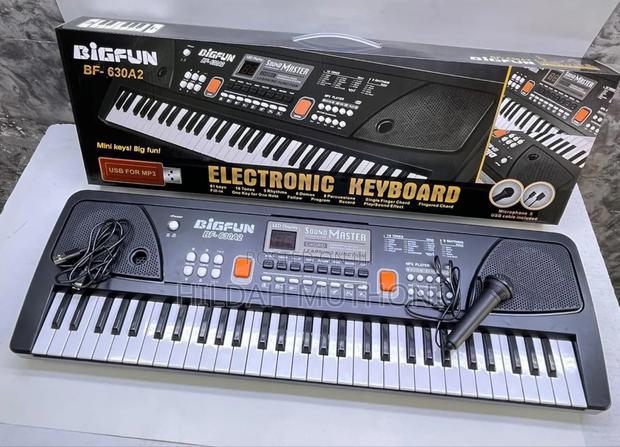 61 Keys Electric Piano With Microphone and Charging Cable - main view