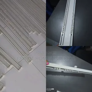 Straight Double Track Rail With Ceiling Mounting Bracket