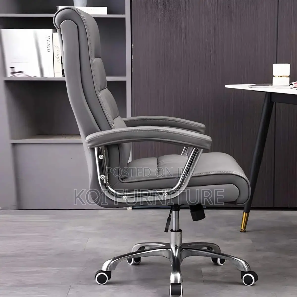 Office Chair; Leather Reclining Strong High Back Chairs