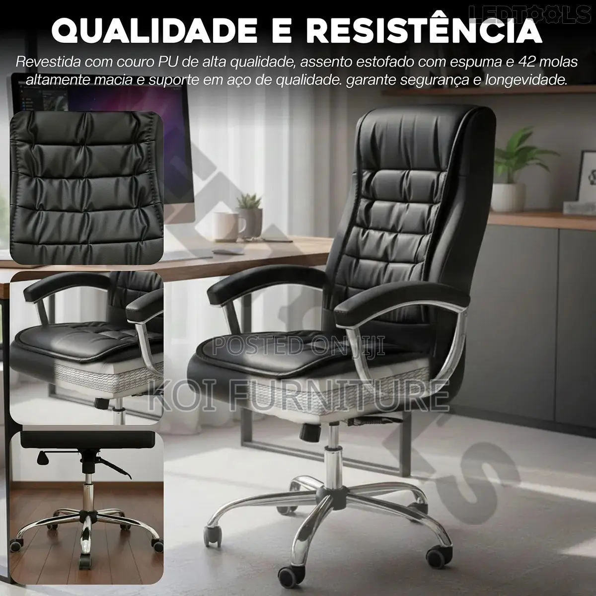 Office Chair; Leather Reclining Strong High Back Chairs