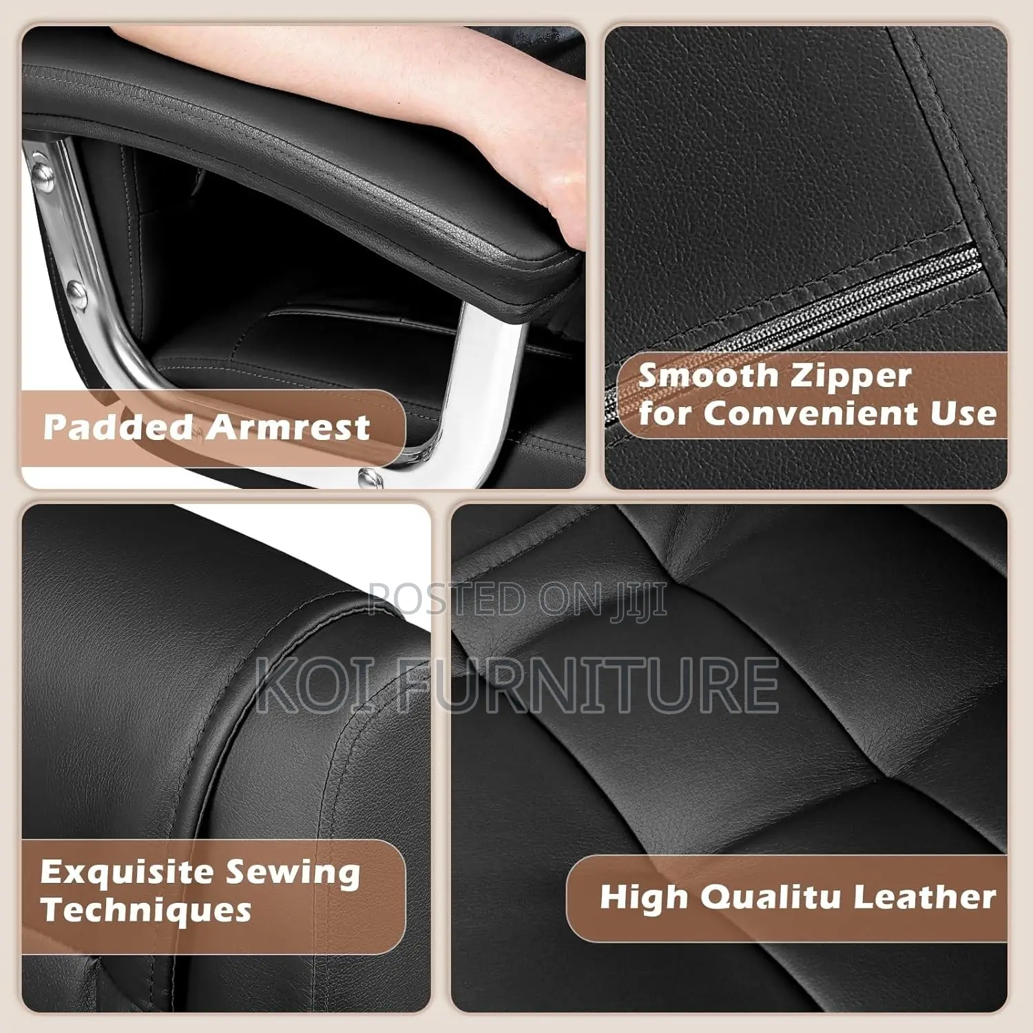 Office Chair; Leather Reclining Strong High Back Chairs