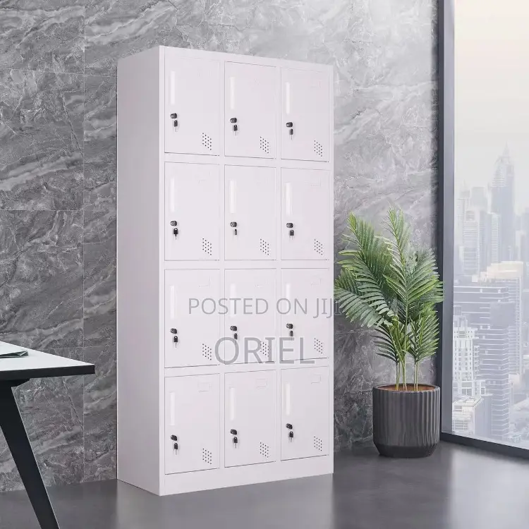 Modern Office Cabinet : 12 Doors Locker Steel Cabinet