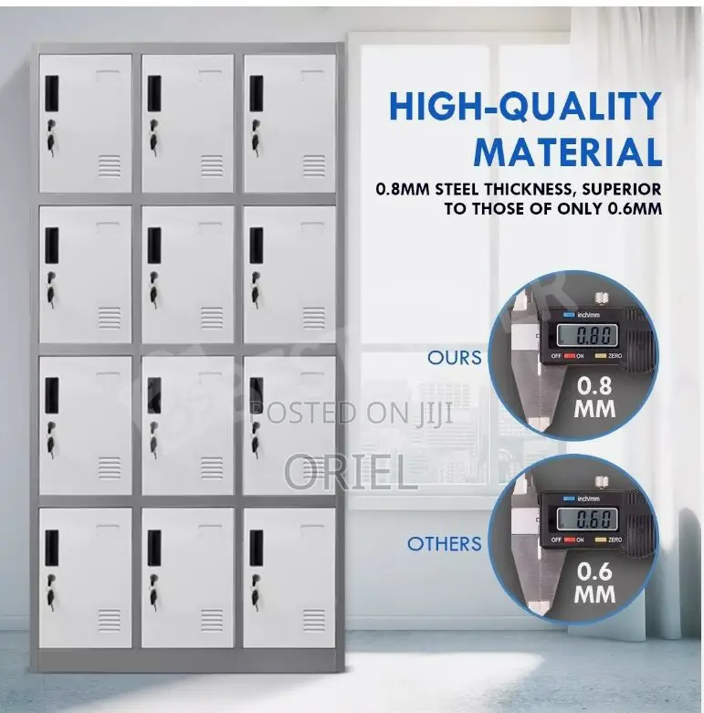 Modern Office Cabinet : 12 Doors Locker Steel Cabinet
