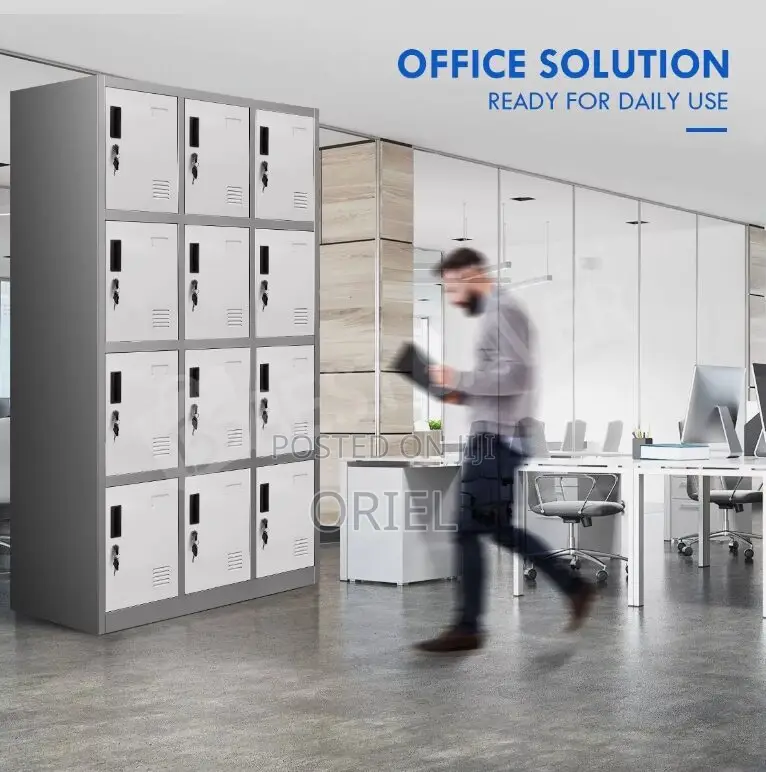 Modern Office Cabinet : 12 Doors Locker Steel Cabinet